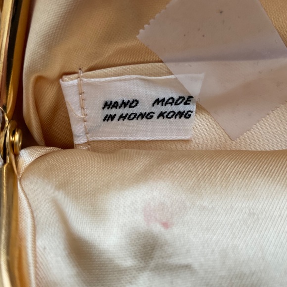 •Vintage Gold Beaded Bag Clutch Hand Made In Hong Kong - Picture 6 of 9